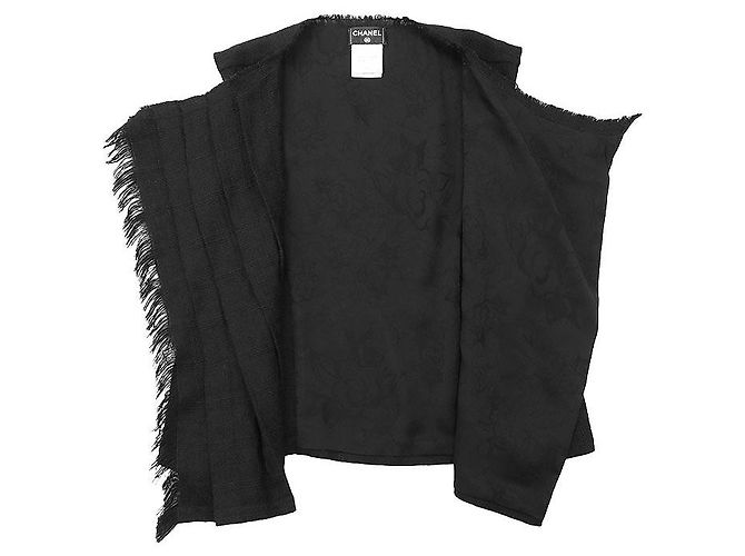 Timeless Chaleco de lana tweed Chanel P46324 Negro - vista 8