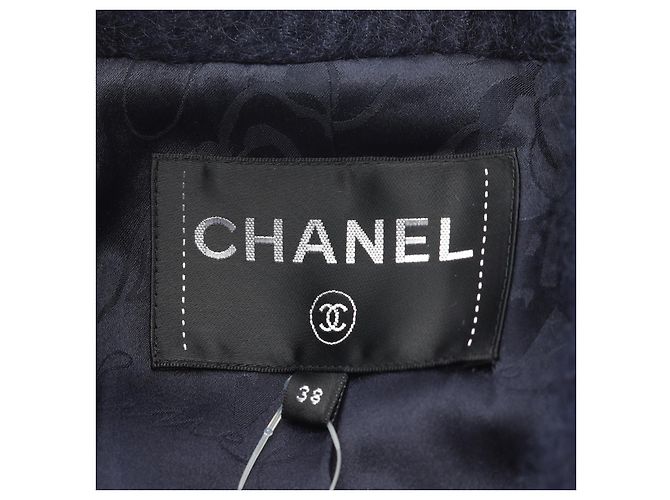 Timeless Abrigo de lana y mohair Chanel Azul Azul marino - vista 6