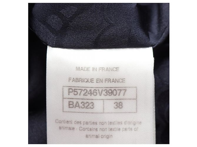 Timeless Abrigo de lana y mohair Chanel Azul Azul marino - vista 8