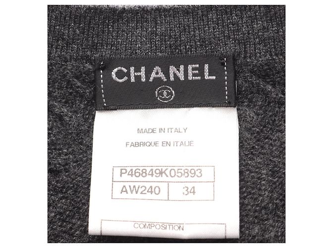 Timeless Chanel Coco Mark Kaschmirstrickkleid Braun - Ansicht 3