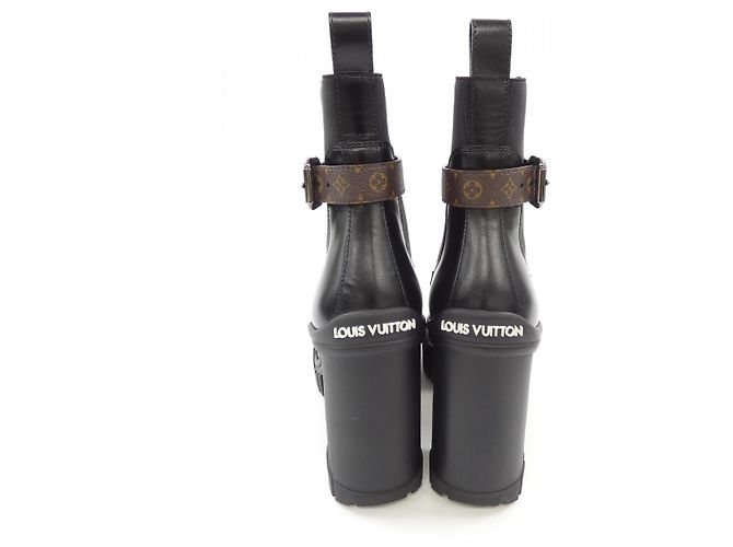 Louis Vuitton Ruby Kalbsleder-Stiefel Schwarz - Ansicht 5