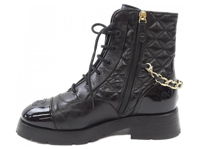 Timeless Stivali in pelle di vitello lucida Chanel Nero - vista 2