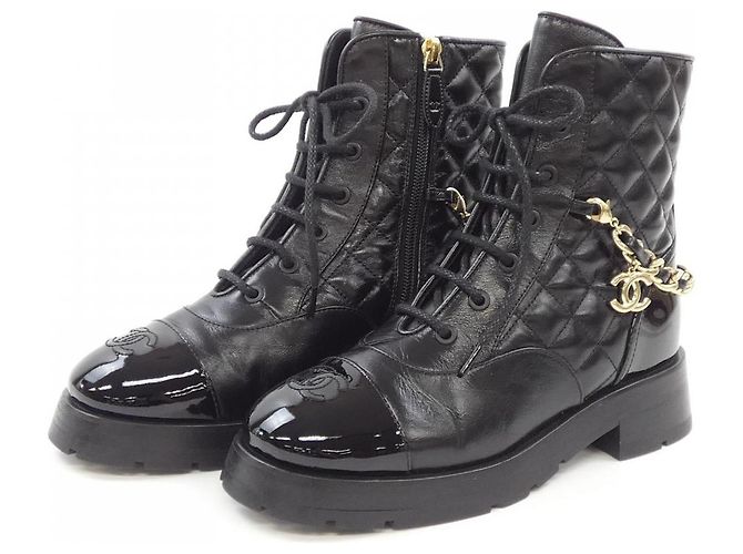 Timeless Stivali in pelle di vitello lucida Chanel Nero - vista 3