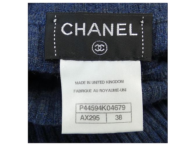 Timeless Chanel P44594K04679 Tejido 100% Cachemira Azul Azul marino - vista 4