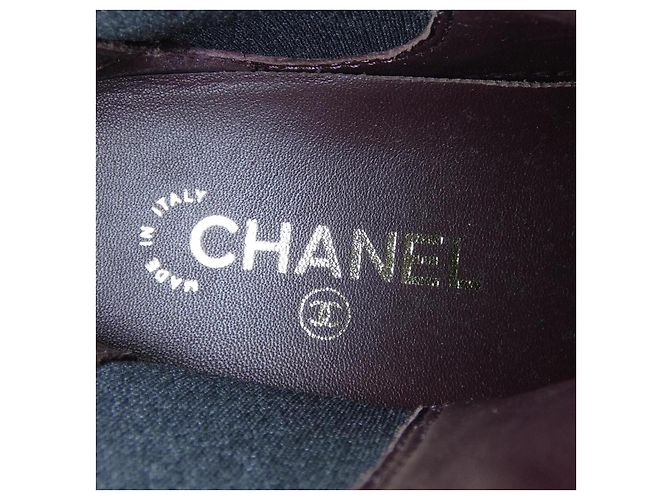 Timeless Botas de couro de bezerro Chanel Branco - vista 6