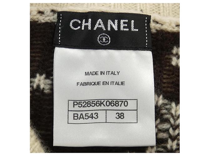 Timeless Tejido de cachemira Chanel Beige - vista 4