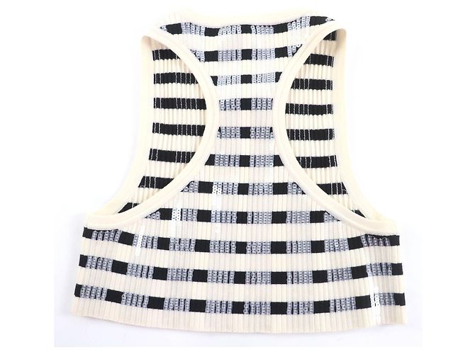 Louis Vuitton LVChain Kleid Schwarz Weiß Roh - Ansicht 5