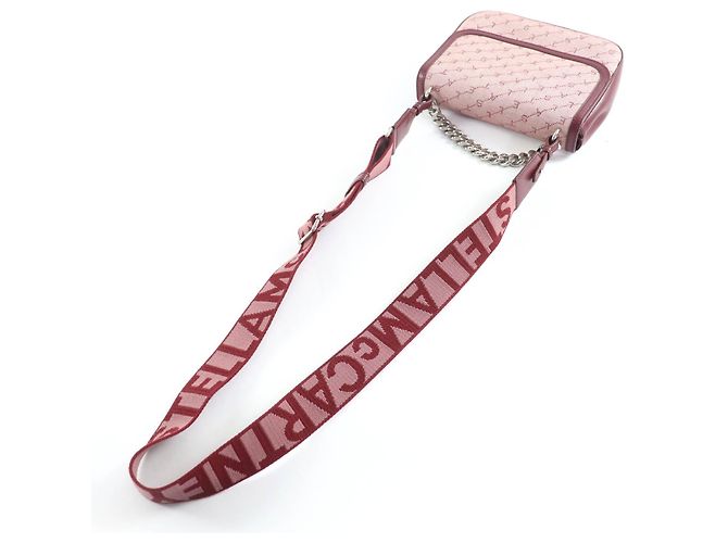 Stella Mc Cartney Borsa a tracolla in tela monogrammata Stella McCartney Marrone Bordò - vista 4