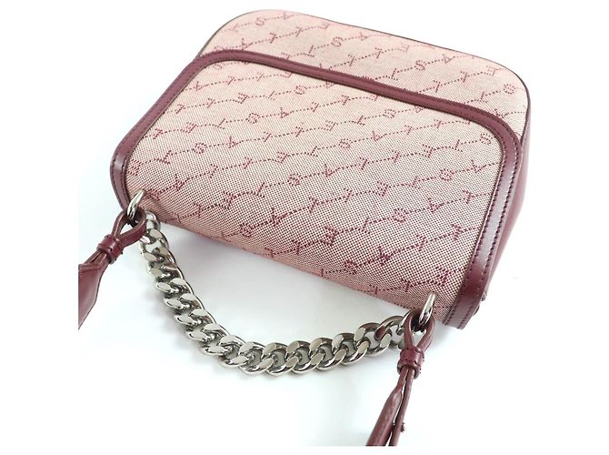 Stella Mc Cartney Borsa a tracolla in tela monogrammata Stella McCartney Marrone Bordò - vista 5