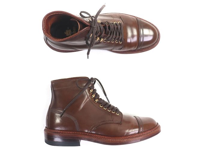 Autre Marque Alden Ravello Cordovan Kurzstiefel Braun - Ansicht 6