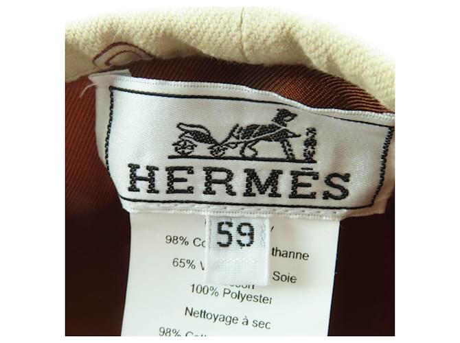 Hermès Basco in cotone Hermes Saint Honor Serie Beige - vista 9