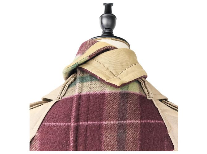 Autre Marque Abrigo Check Docking de Comme des Garçons Roja Beige - vista 12