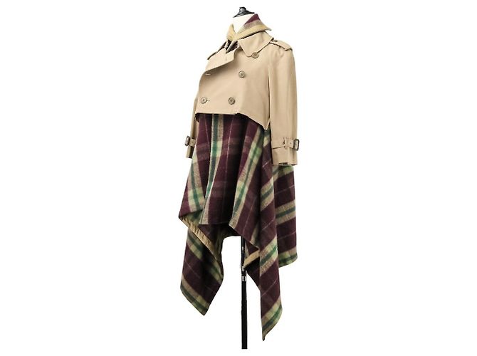 Autre Marque Abrigo Check Docking de Comme des Garçons Roja Beige - vista 3