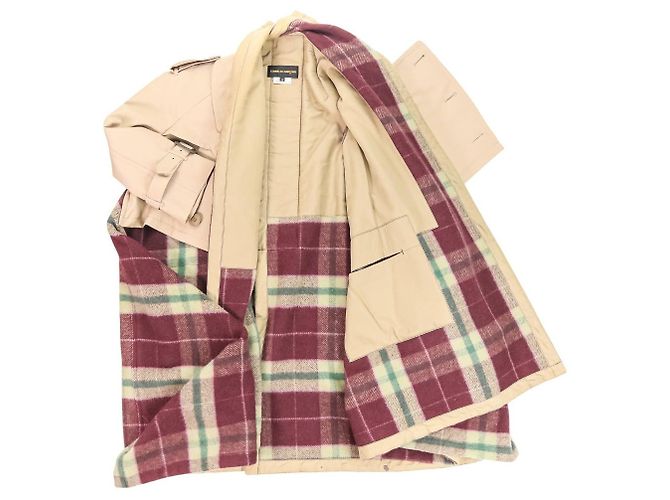 Autre Marque Abrigo Check Docking de Comme des Garçons Roja Beige - vista 8