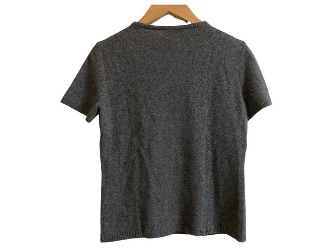Autre Marque Top in maglia a maniche corte in cashmere Harrods Marrone - vista 2