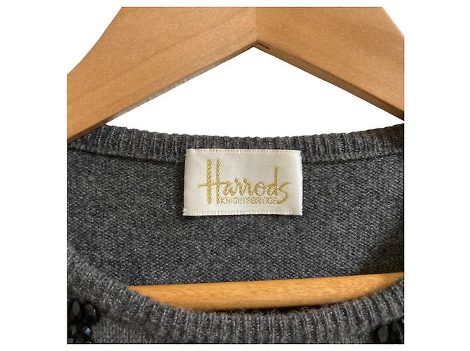Autre Marque Top in maglia a maniche corte in cashmere Harrods Marrone - vista 3