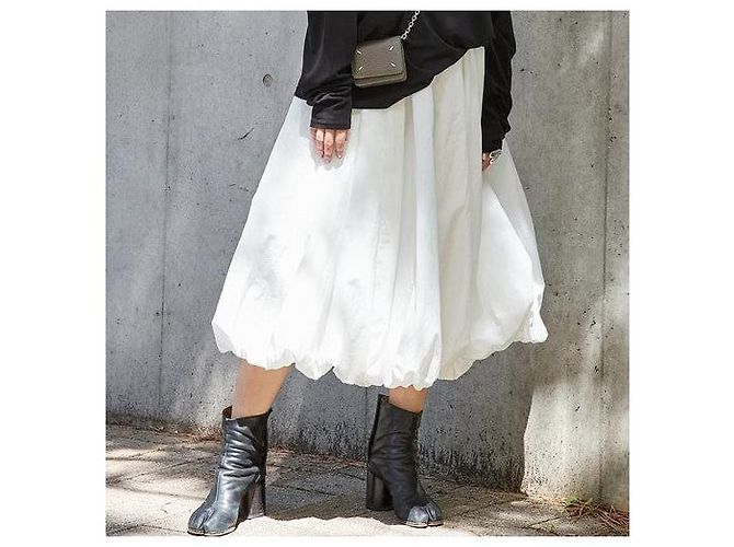 Autre Marque Falda de nailon CITYSHOP TAFFETA Blanco - vista 3