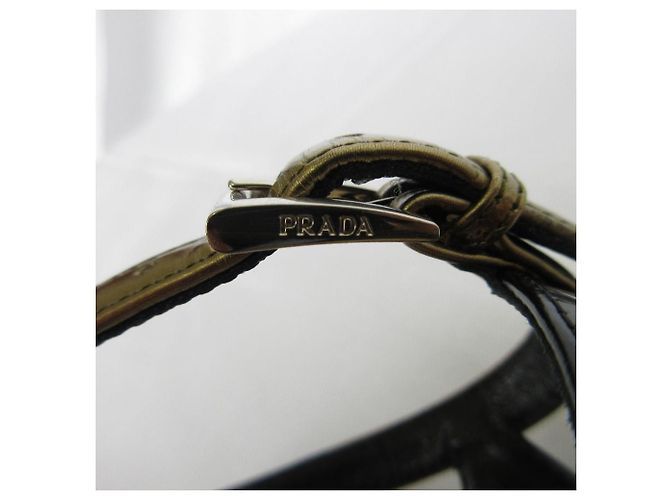Prada Ledersandalen Golden - vista 10