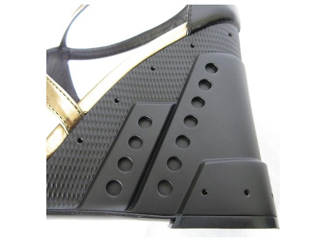 Prada Ledersandalen Golden - vista 12