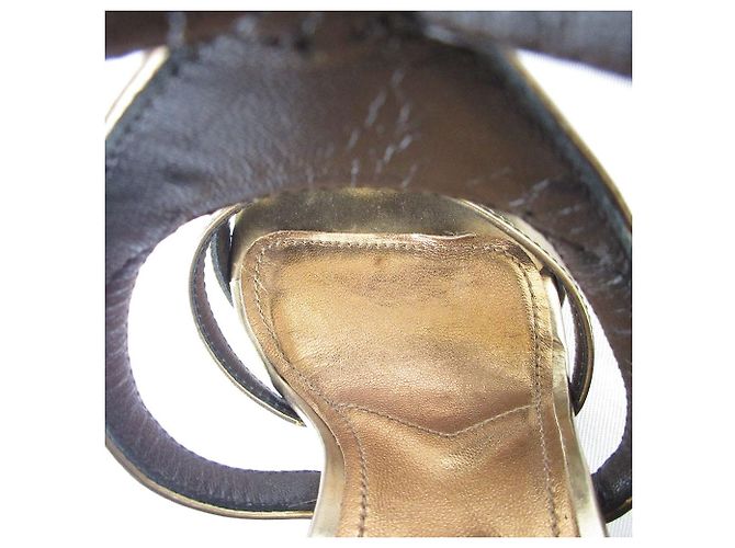Prada Ledersandalen Golden - vista 18