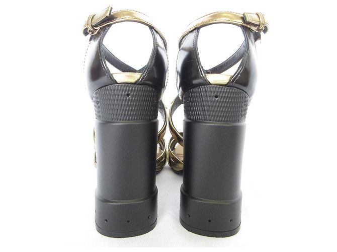 Prada Ledersandalen Golden - vista 3
