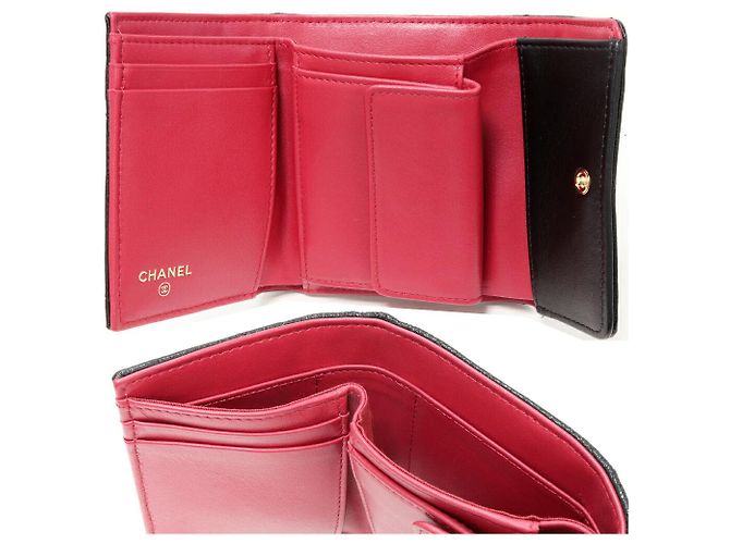 Chanel 19 Chanel CHANEL19 Cartera Pequeña de Piel de Cordero Negro - vista 3