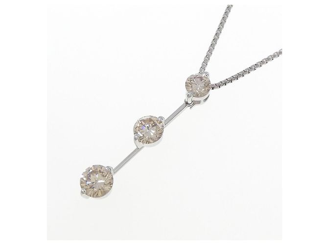 Autre Marque Collana con Diamanti Pt900/Pt850 Argento - vista 3