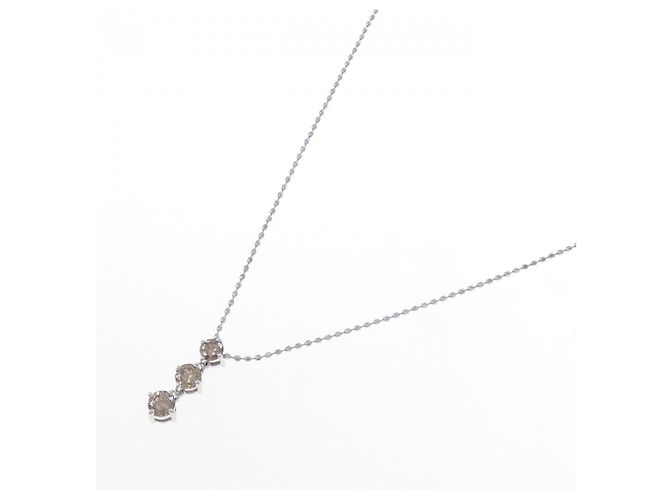 Autre Marque Collier en diamant Au750 Argenté - vue 2