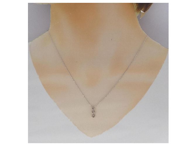 Autre Marque Collier en diamant Au750 Argenté - vue 6
