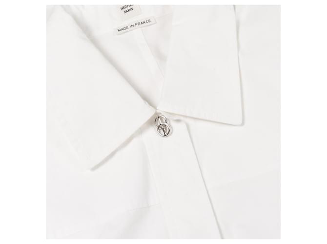 Hermès Vestido de algodón Hermes Blanco - vista 18
