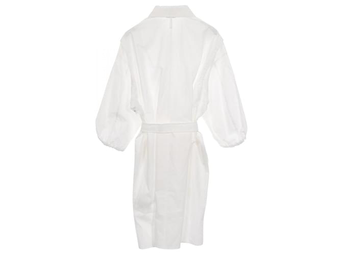 Hermès Vestido de algodón Hermes Blanco - vista 3