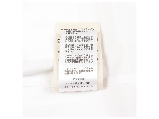 Hermès Vestido de algodón Hermes Blanco - vista 8