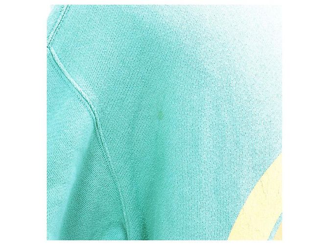 Gucci BLIND FOR LOVE GG Logo Baumwoll-Sweatshirt Blau Türkis - Ansicht 4