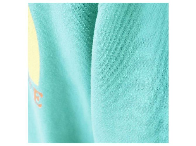 Gucci BLIND FOR LOVE GG Logo Baumwoll-Sweatshirt Blau Türkis - Ansicht 5