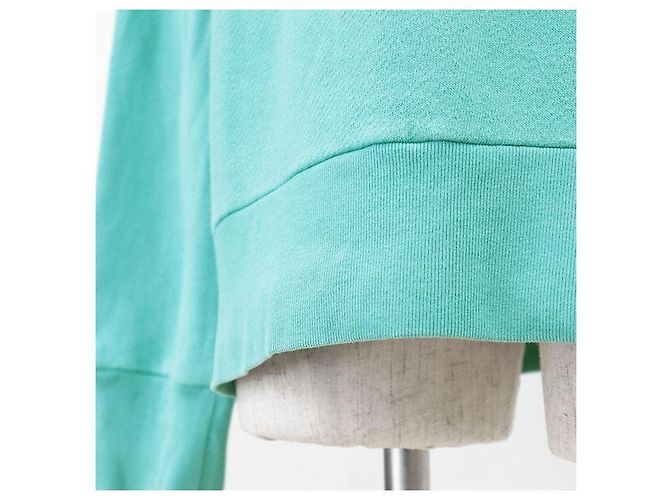 Gucci BLIND FOR LOVE GG Logo Baumwoll-Sweatshirt Blau Türkis - Ansicht 6