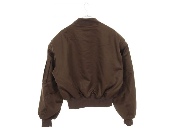 Autre Marque Chaqueta de lana Entire Studios CROPPED BROAD BOMBER SUITING Castaño - vista 2