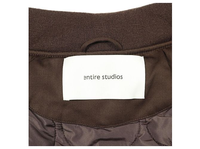 Autre Marque Chaqueta de lana Entire Studios CROPPED BROAD BOMBER SUITING Castaño - vista 3