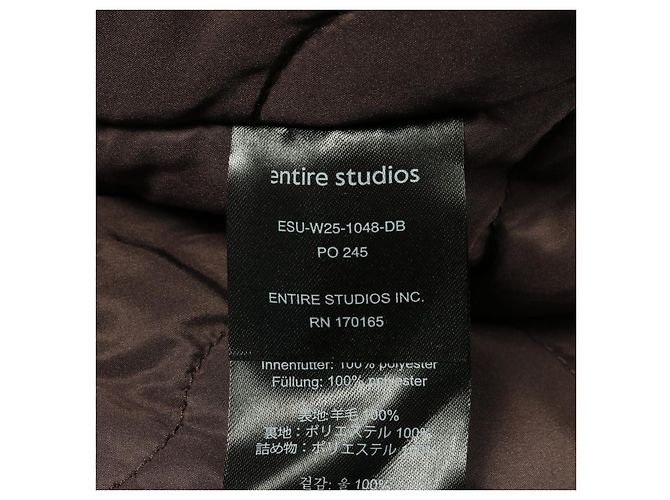 Autre Marque Chaqueta de lana Entire Studios CROPPED BROAD BOMBER SUITING Castaño - vista 4