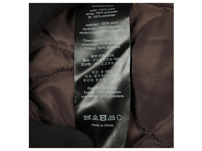 Autre Marque Chaqueta de lana Entire Studios CROPPED BROAD BOMBER SUITING Castaño - vista 5