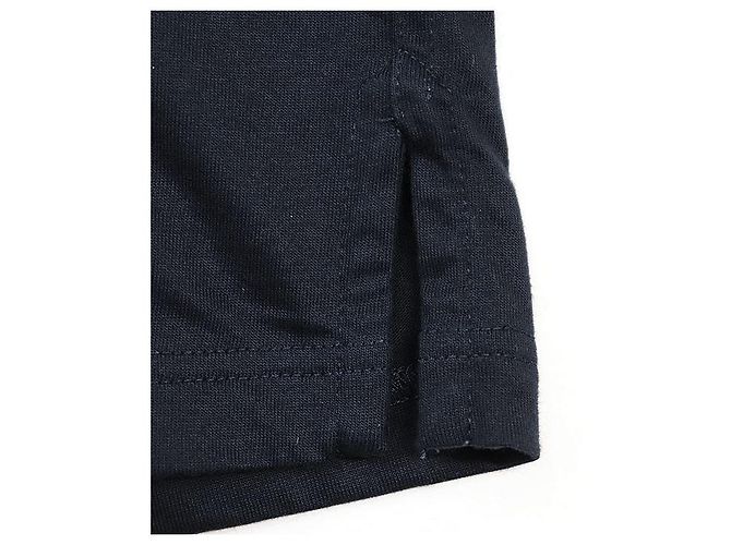 Hermès Camiseta de algodón con parche de piel de cordero Hermes Azul - vista 5
