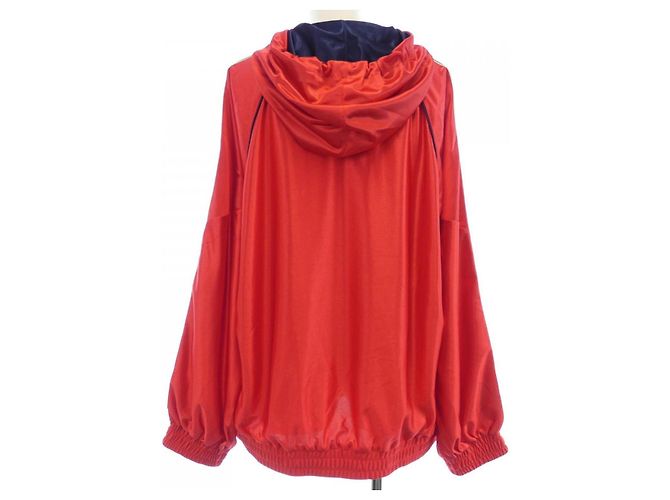 Gucci Logo Patch Shiny Jersey Hoodie Rot - Ansicht 2