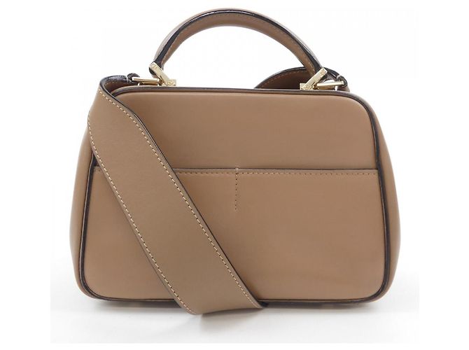 Mini borsa in pelle Valextra Serie S Marrone - vista 3