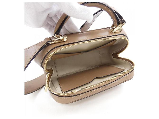 Mini borsa in pelle Valextra Serie S Marrone - vista 6