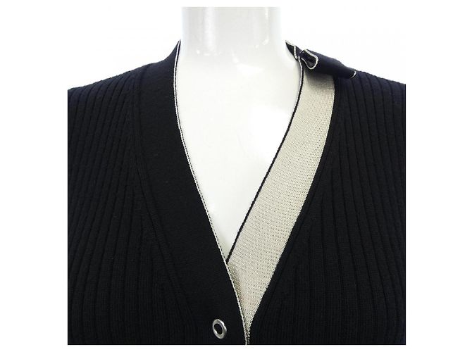 Moncler G20949B00005 M1314 Long Cardigan Negro - vista 6