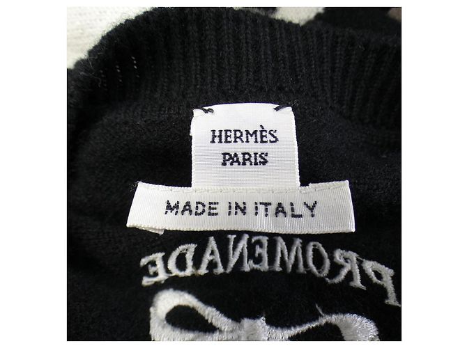 Hermès Hermes Kaschmir Strickwaren Schwarz - Ansicht 4