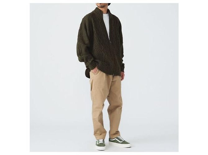 Autre Marque Santiago Fisherman Polyester Strickjacke von Pilgrim Surf+Supply Grün Olivgrün - Ansicht 3