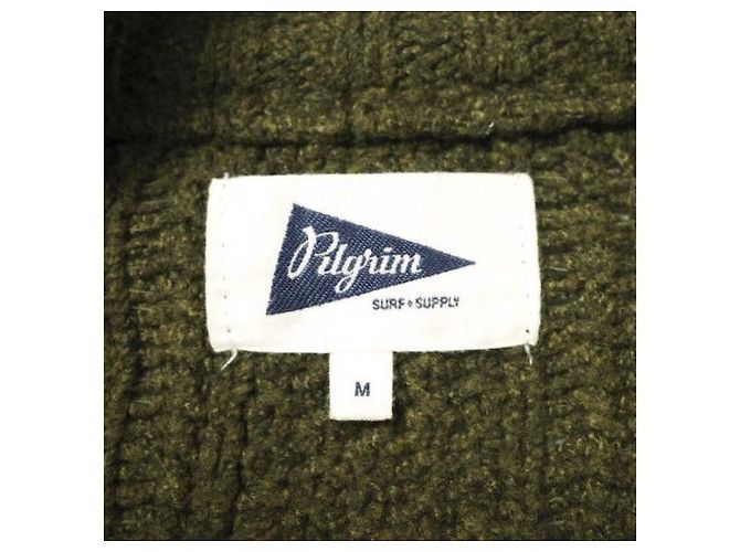Autre Marque Santiago Fisherman Polyester Strickjacke von Pilgrim Surf+Supply Grün Olivgrün - Ansicht 4