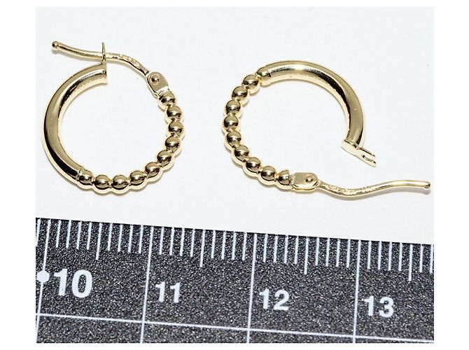 Autre Marque Pendientes Au750 Dorado - vista 3