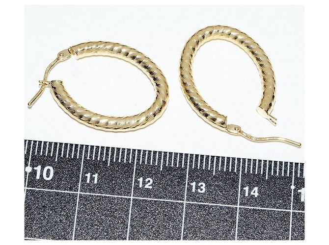 Autre Marque Au750 Ohrringe Golden - Ansicht 3