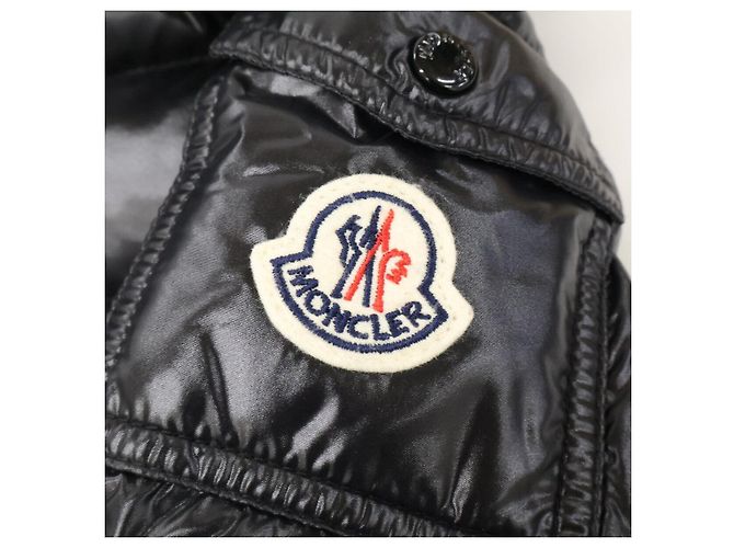 Moncler BADYFUR Shiny Nylon Down Jacket Black - view 13